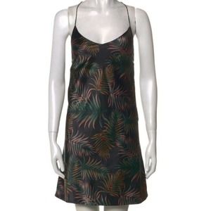 Kith Satin Slip Dress Sz XS Tropical Goth Pattern Netted Lining (U